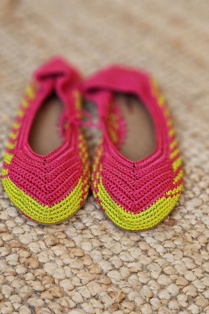Bailarinas crochet color...
