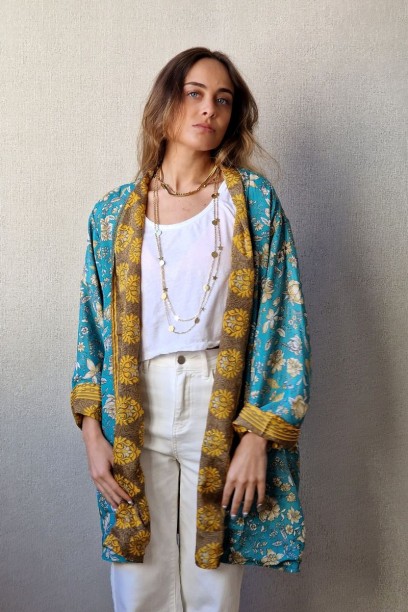 Kimono indio reversible en...