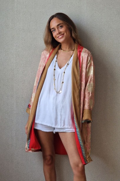 Kimono indio reversible en...