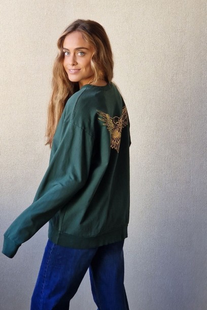 Sudadera básica con águila...