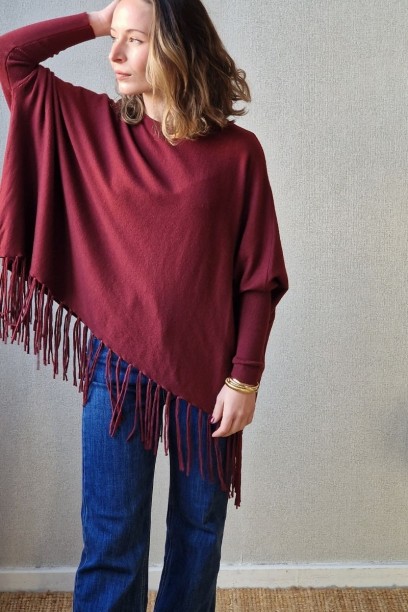 Jersey granate oversize de...