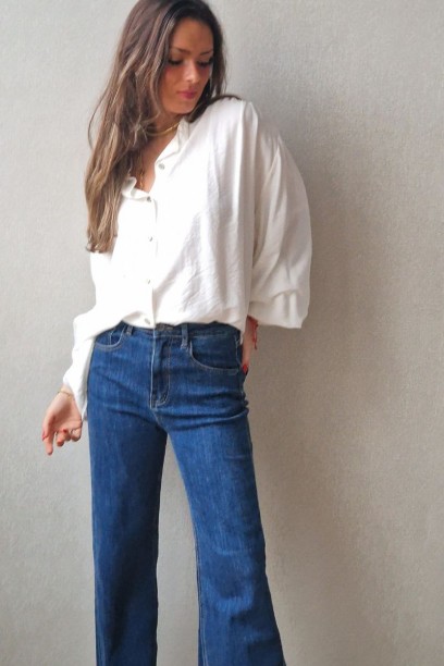 Blusa de mujer oversize blanca