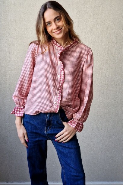 Camisa de cuadros vichy con...