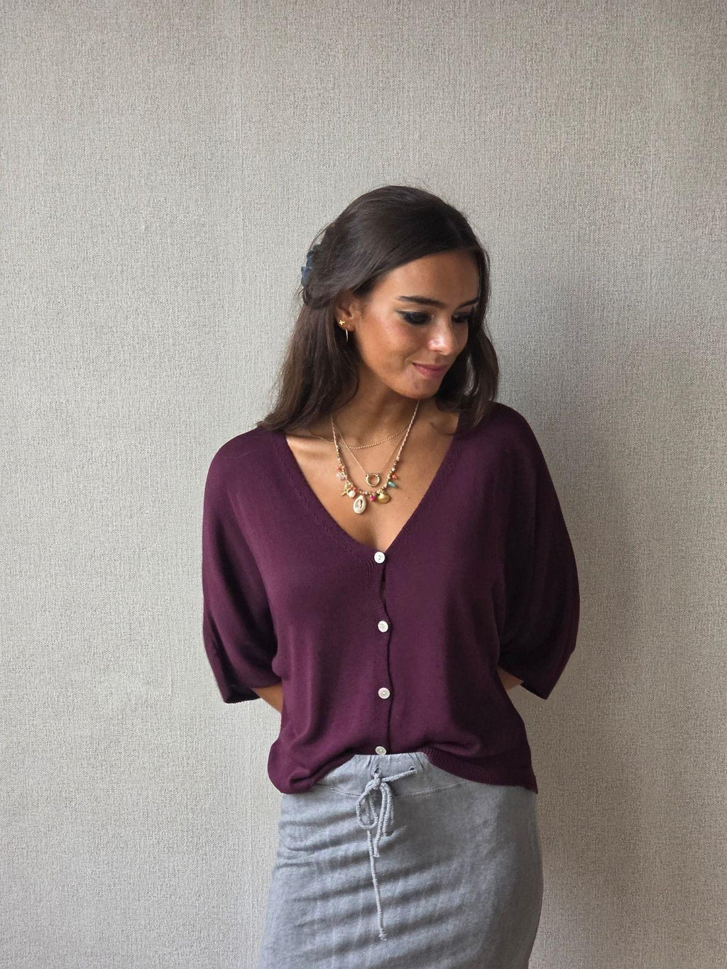 Jersey-chaqueta botones