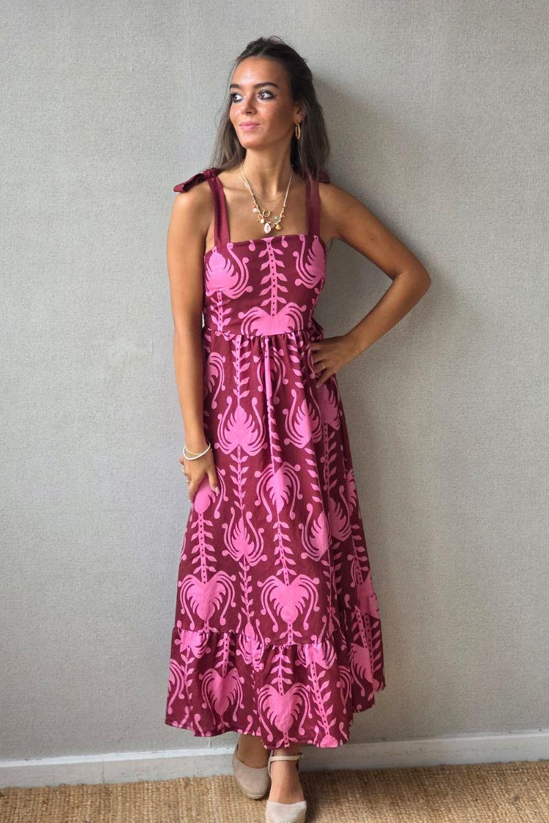 Vestido de tirantes estampado