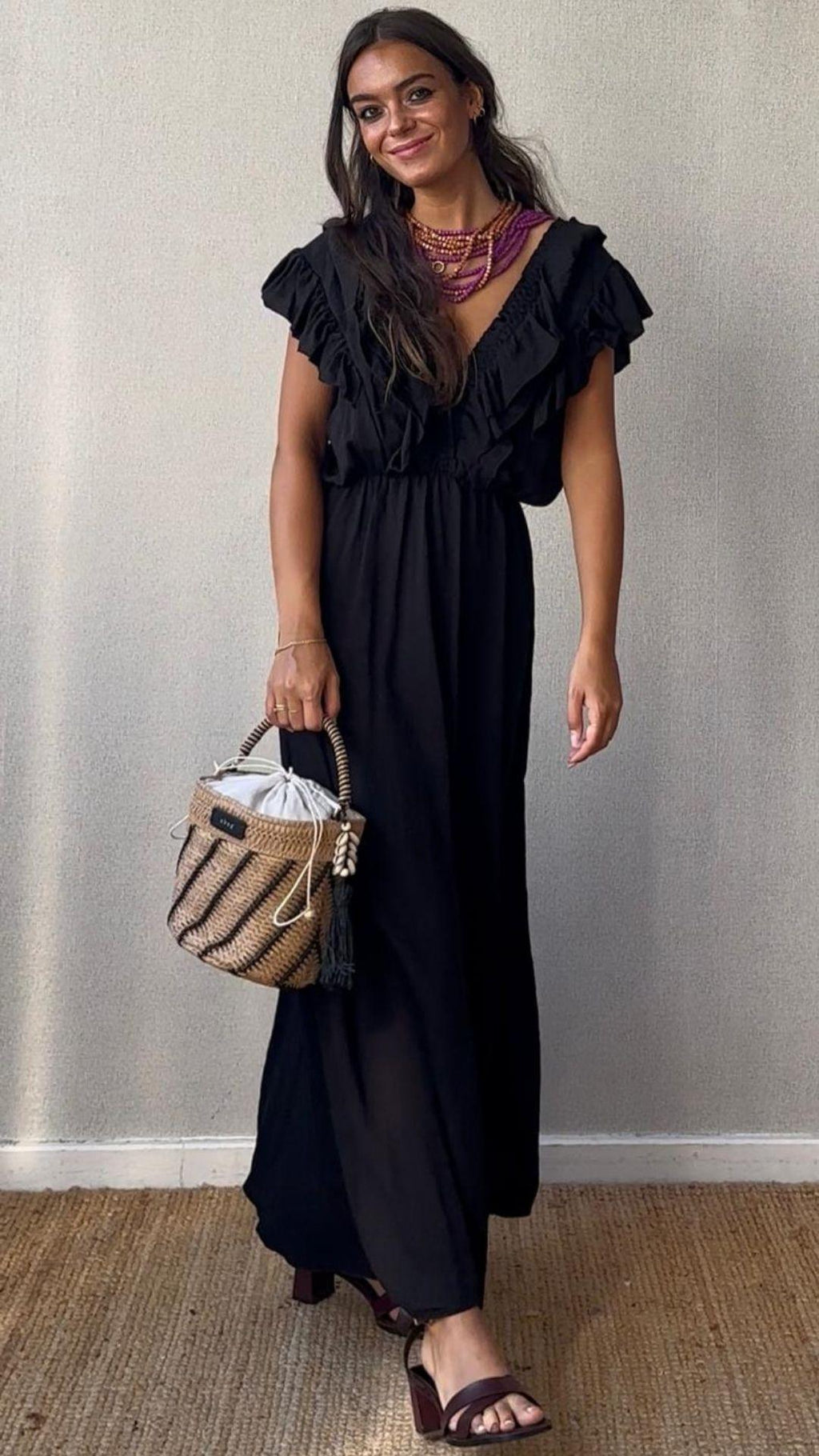 Bolso bombonera de rafia