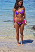Bikini con flores Picasso fucsia