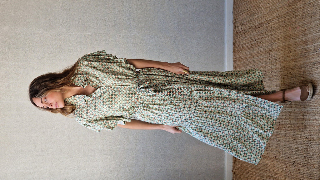 Vestido estampado geométrico
