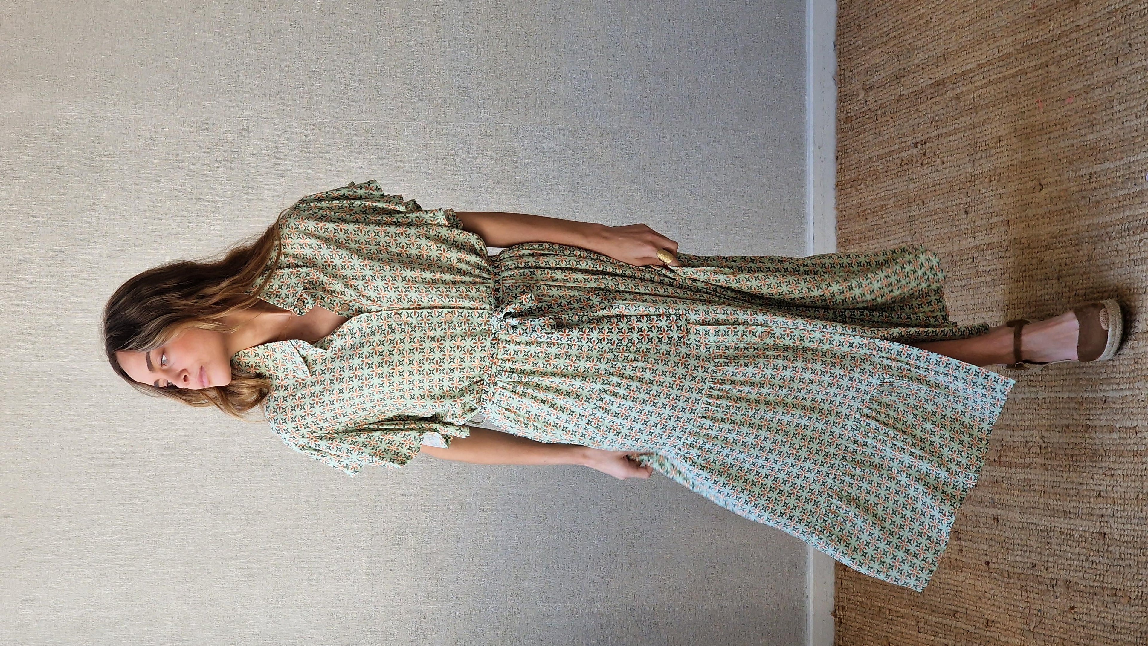 Vestido estampado geométrico