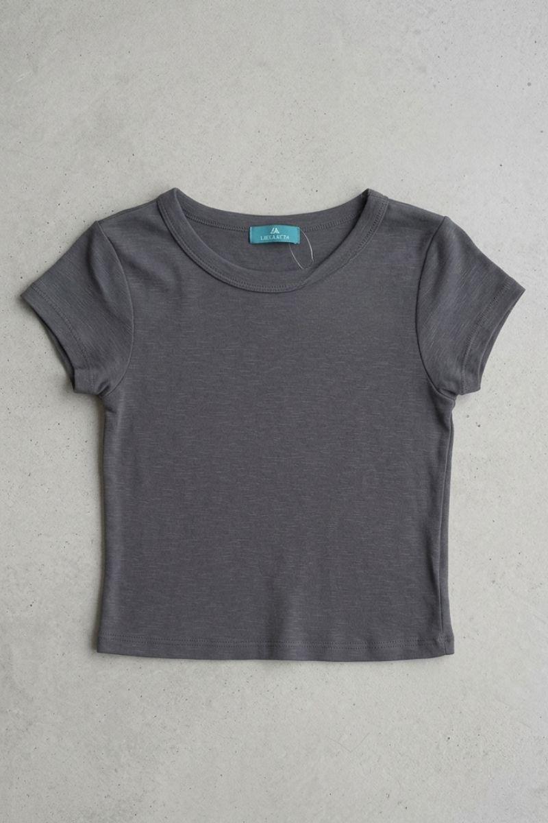 Camiseta básica teen gris