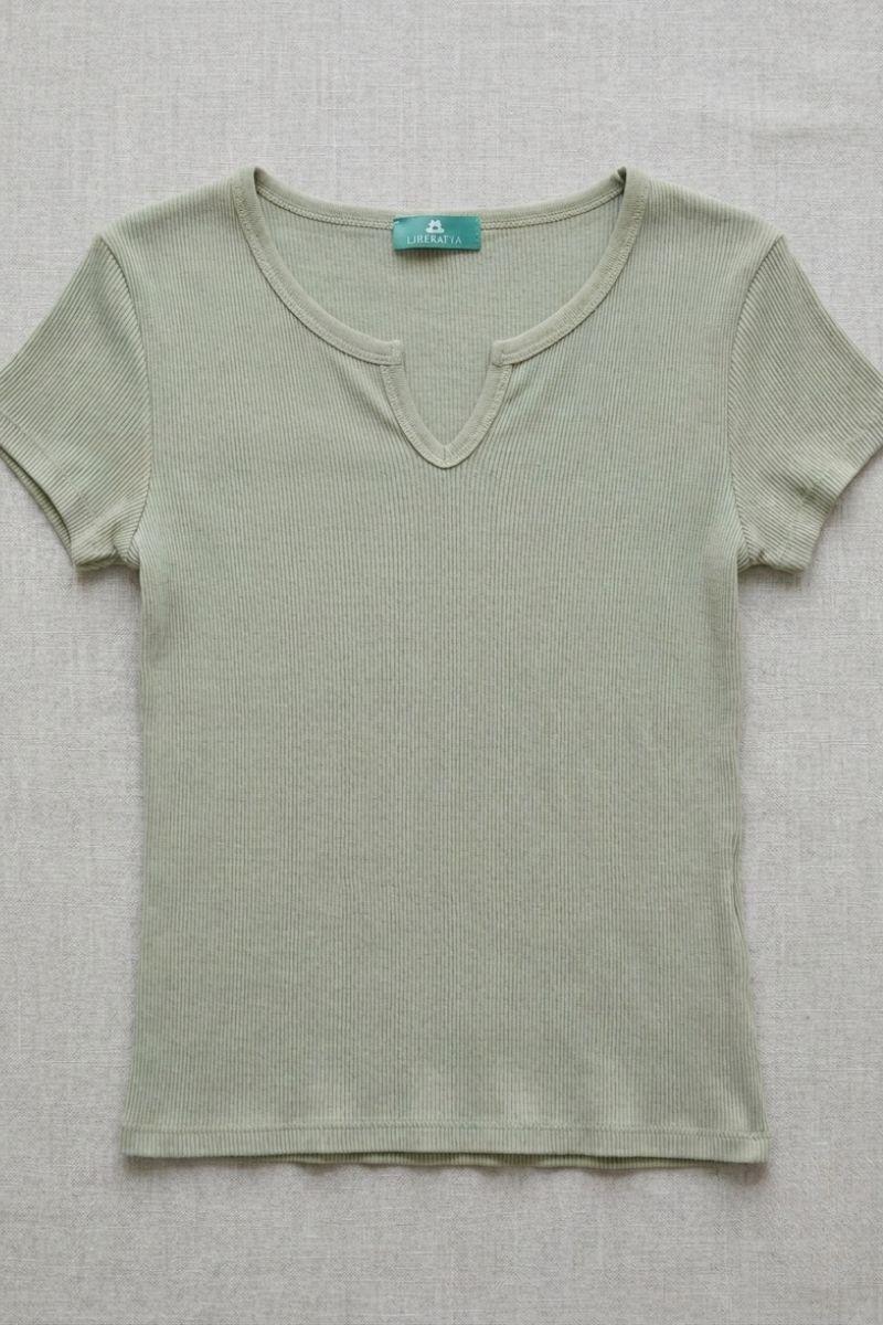 Camiseta básica teen salvia