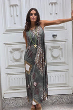 Vestido boho verde militar