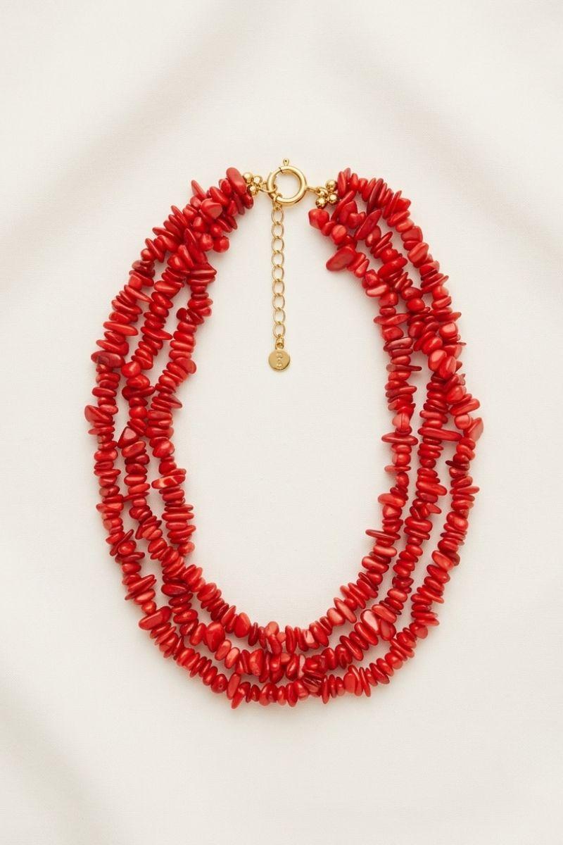 Gargantilla corales rojos