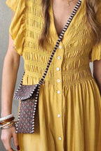 Mini bolso telas indias chocolate