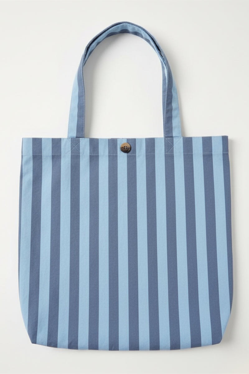 Bolso de rayas azul jeans