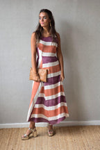 Vestido de rayas buganvilla