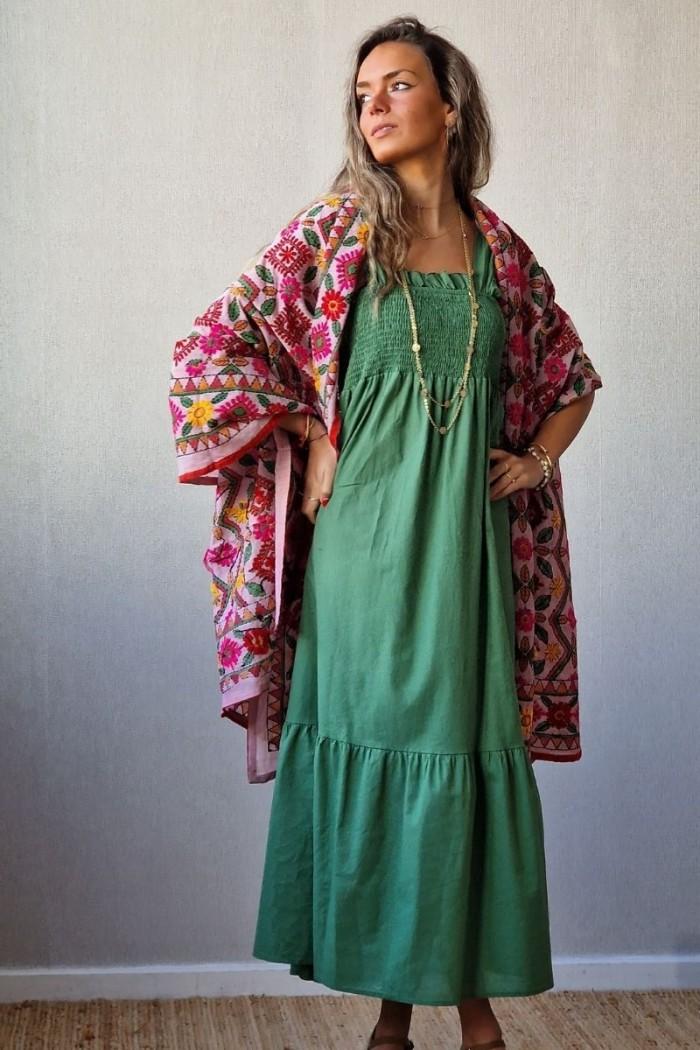 Vestido goma pecho