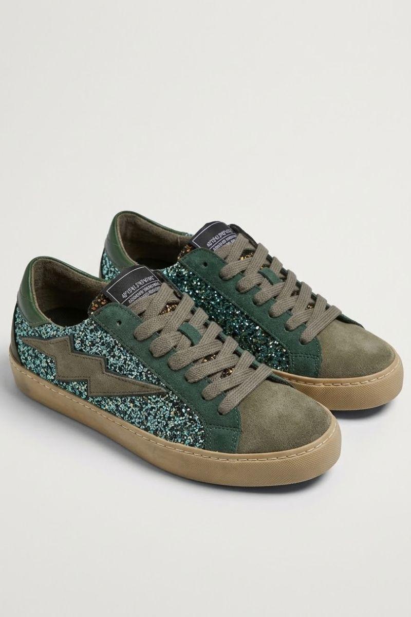Sneakers rayo verde botella