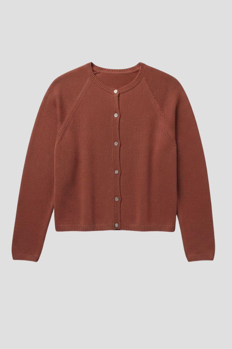 Chaqueta teja con botones