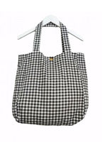 Bolso de cuadro vichy con opción de personalizarlo negro