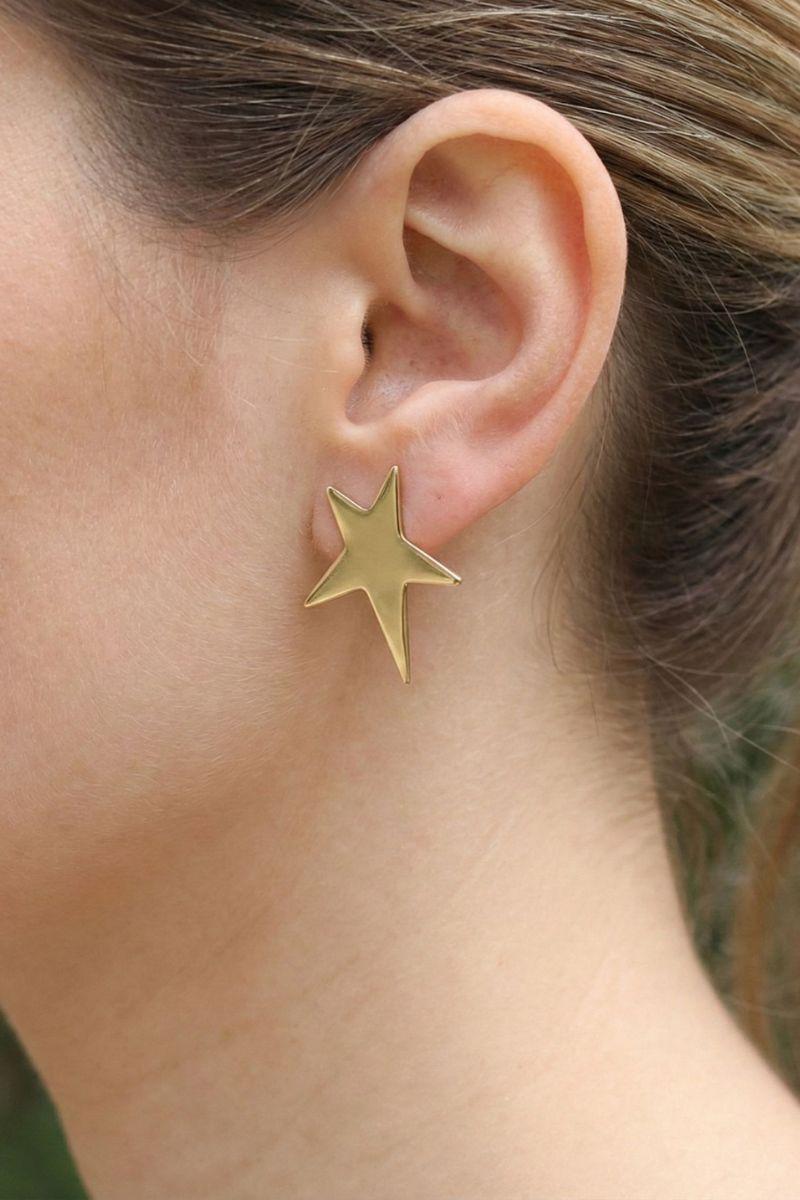 Pendiente estrella pegado