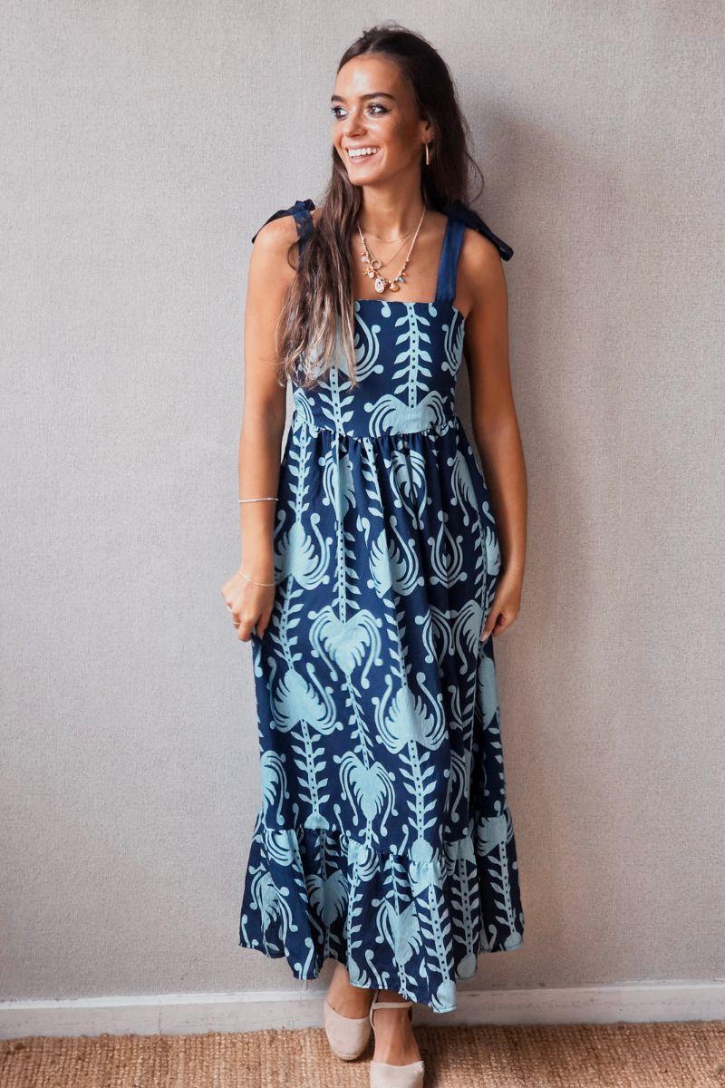 Vestido de tirantes estampado