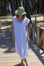 VESTIDO VOLANTE BLANCO