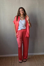 Pantalón de raso coral