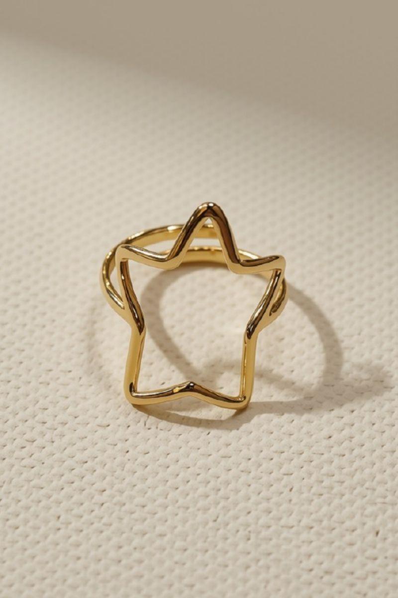 Anillo estrella hueca