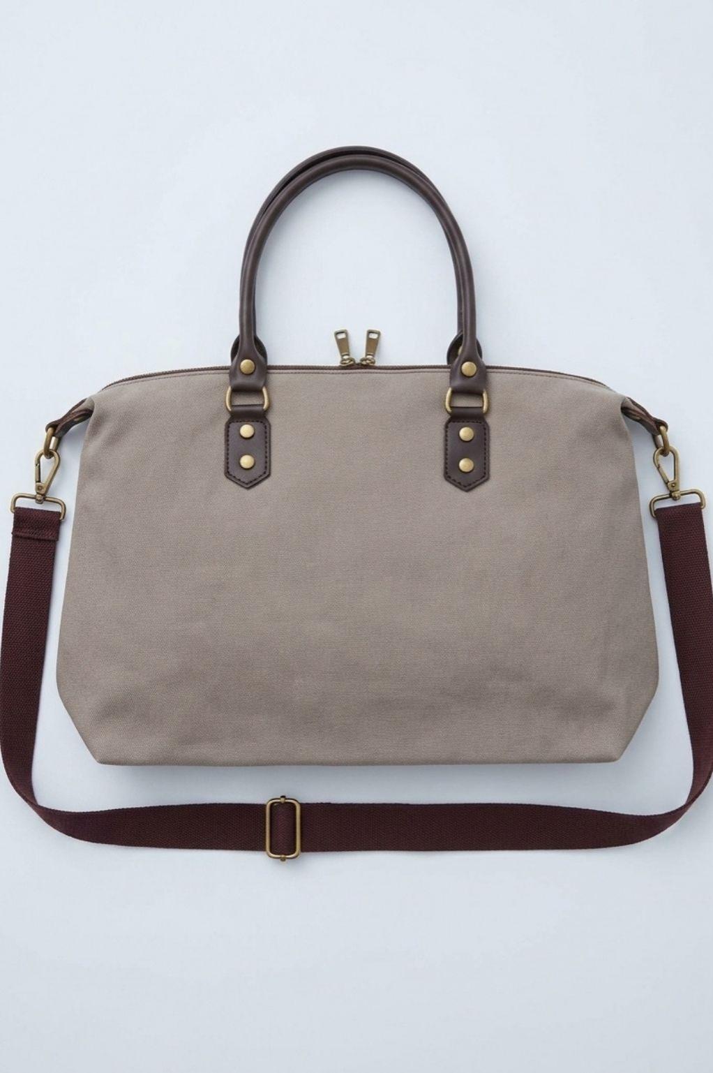 Bolso loneta oversize topo con asas