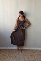 Vestido crochet chocolate