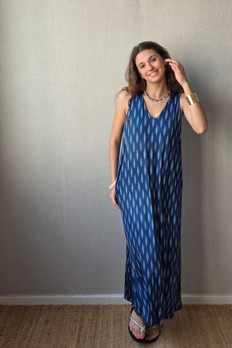 Vestido elástico trigo marino