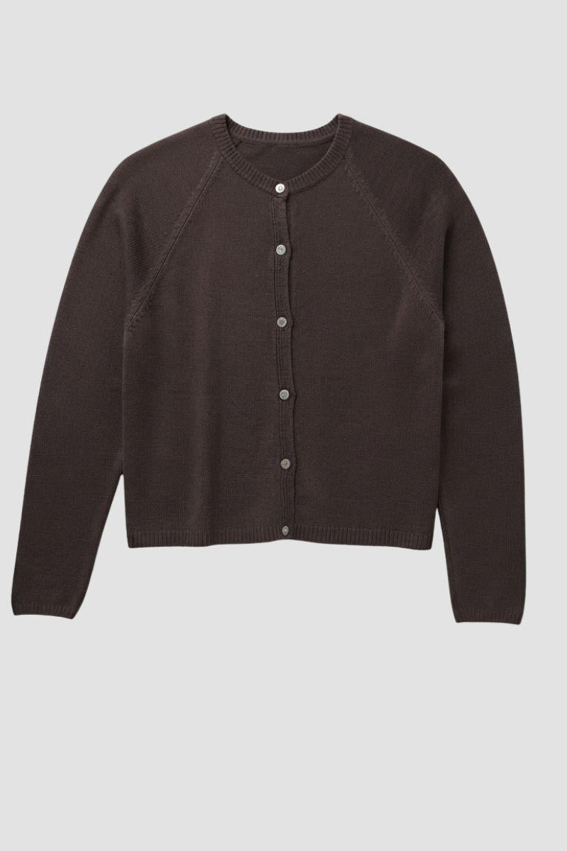 Chaqueta con botones color chocolate