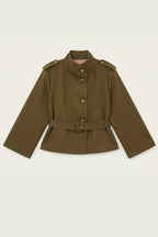 Gabardina corta camel