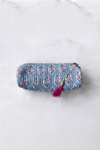 Estuche/neceser azul nude telas indias