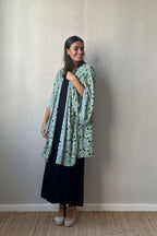 Kimono estampado verde