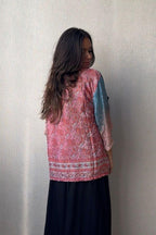 Kimono hindu corto multicolor fucsia