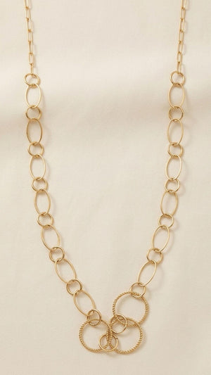 Collar esla irregular dorado