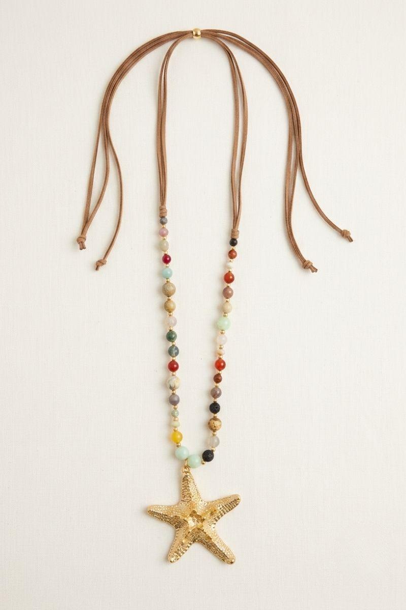 collar estrella de mar multicolor