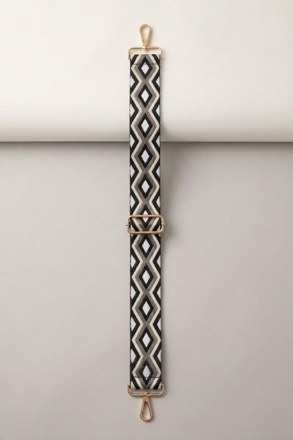 Correa bolso gris marengo y beige