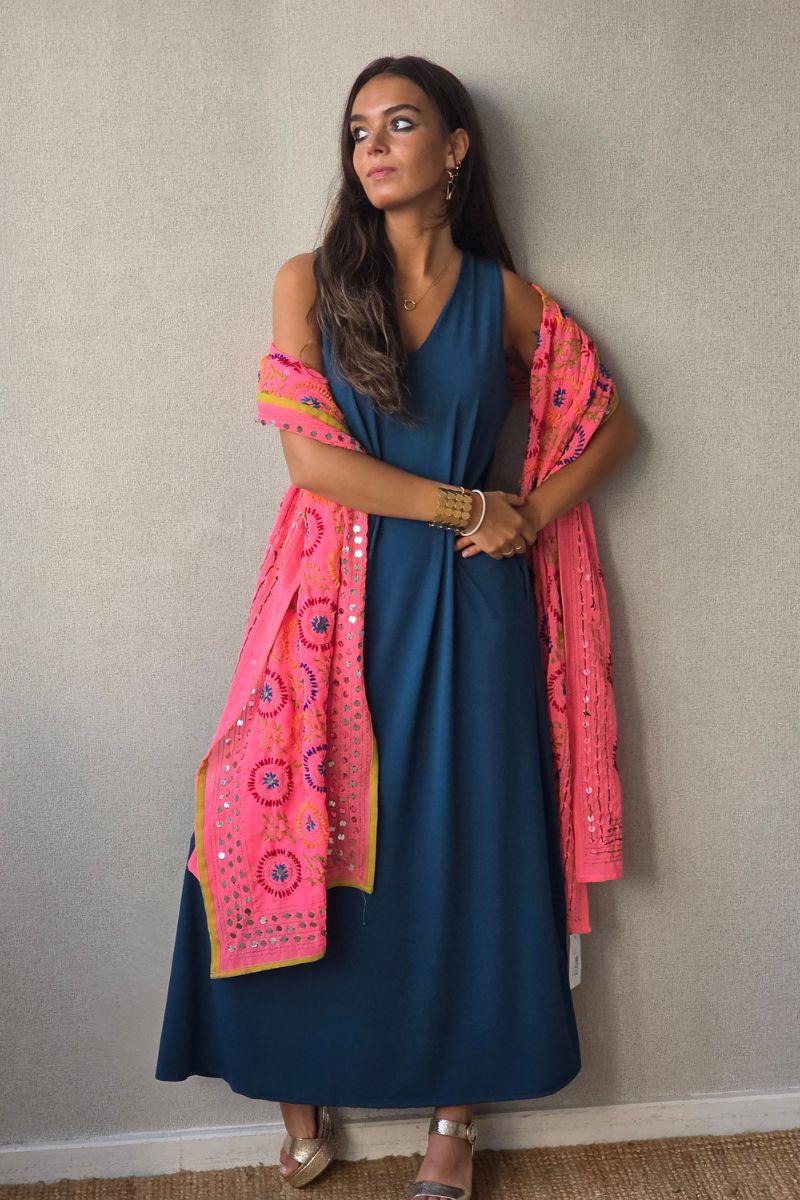 Vestido Asas con Bolsillos petróleo