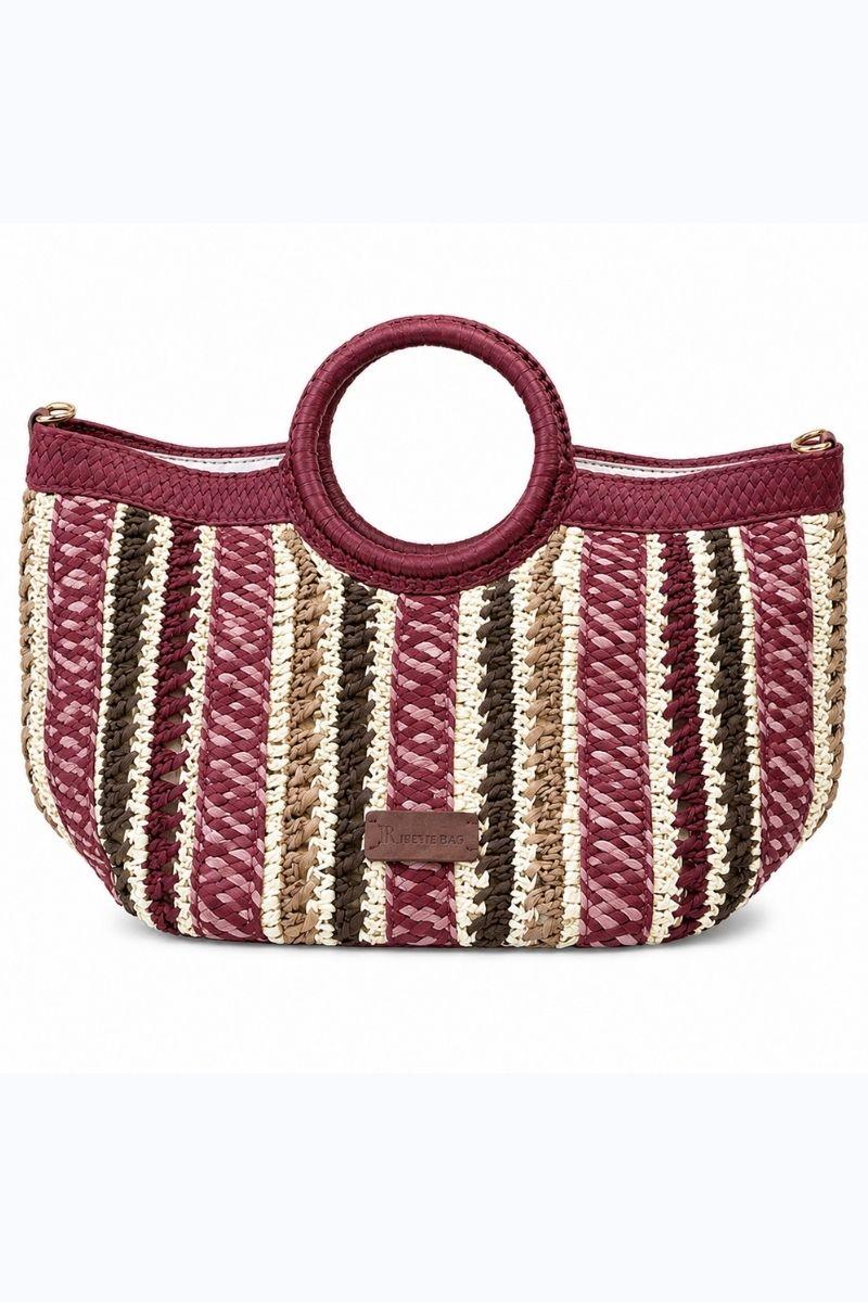 Bolso de rafia rojo