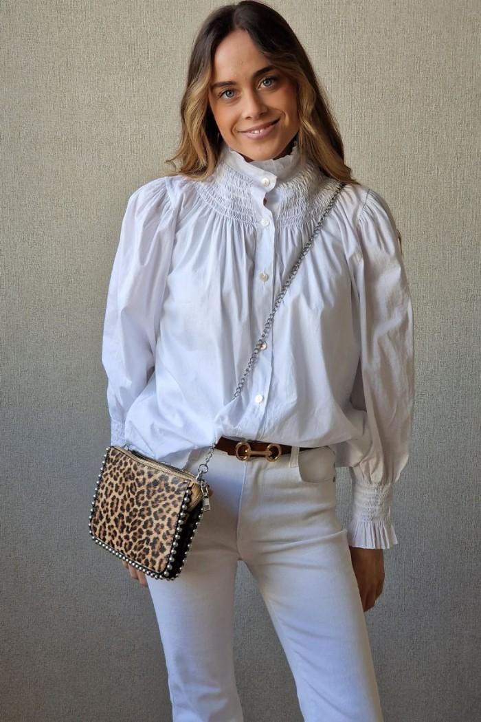 Blusa cuello fruncido