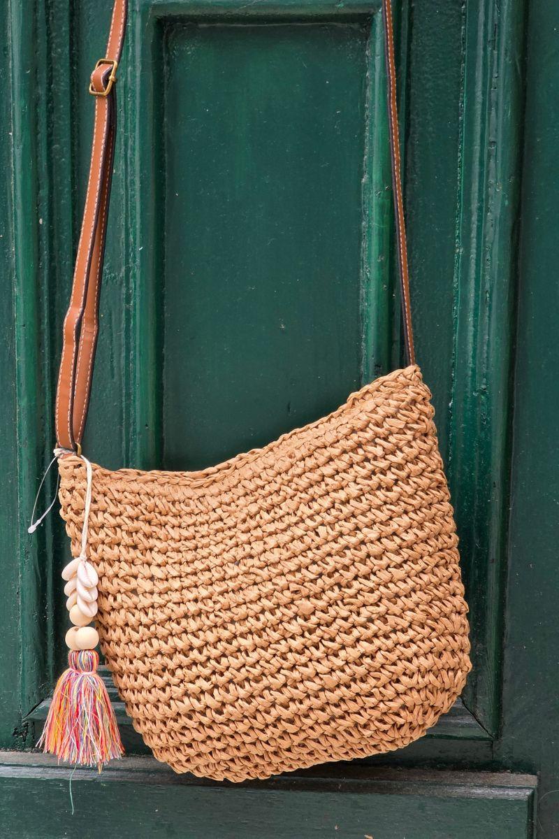 Bolso natural de rafia