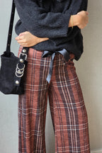 Pantalón de cuadros Royal teja
