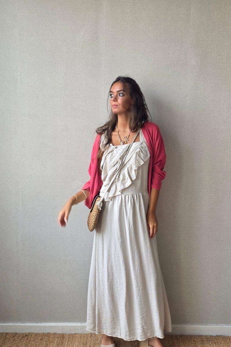 Vestido de volante y tirantes