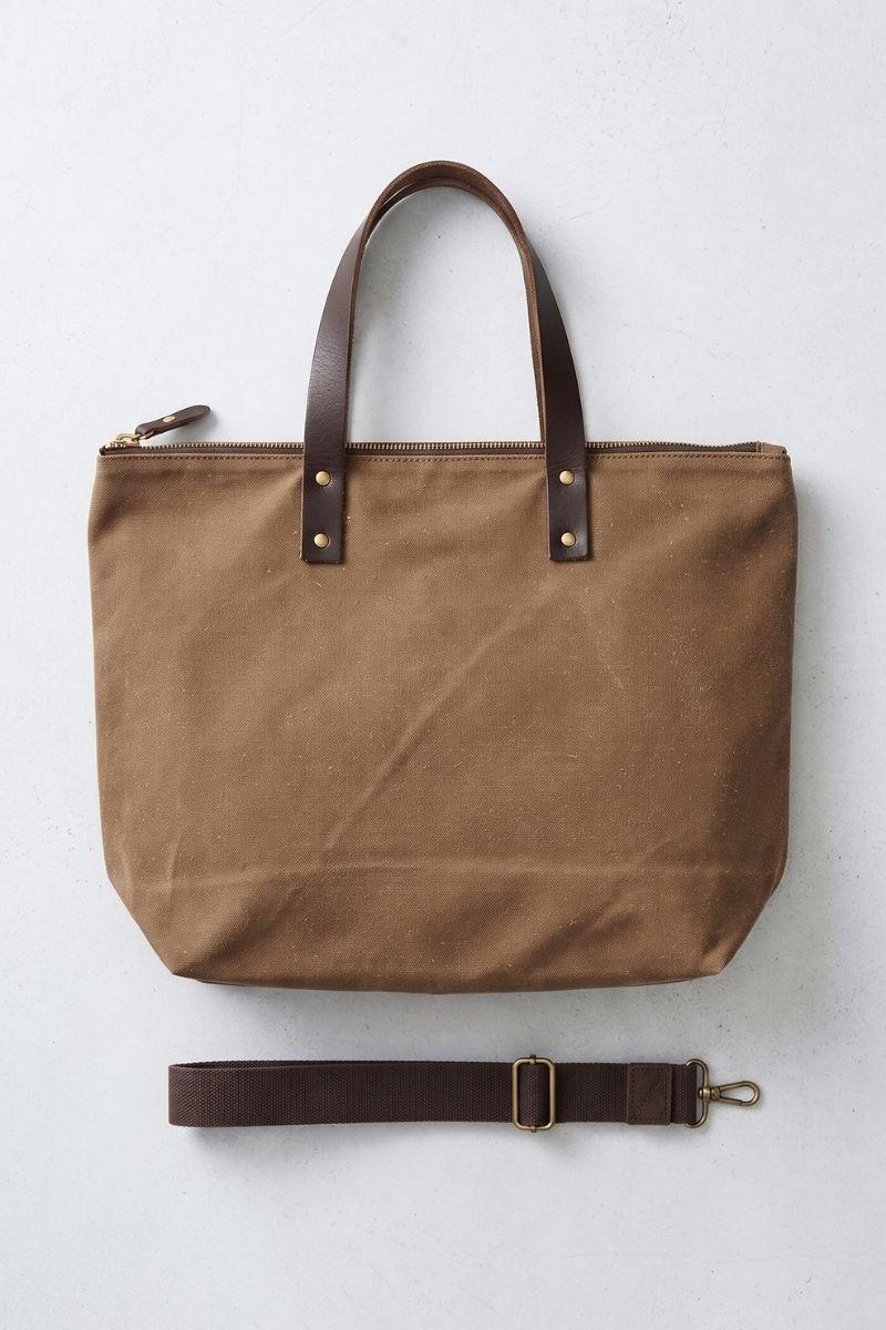 Bolso oversize loneta camel