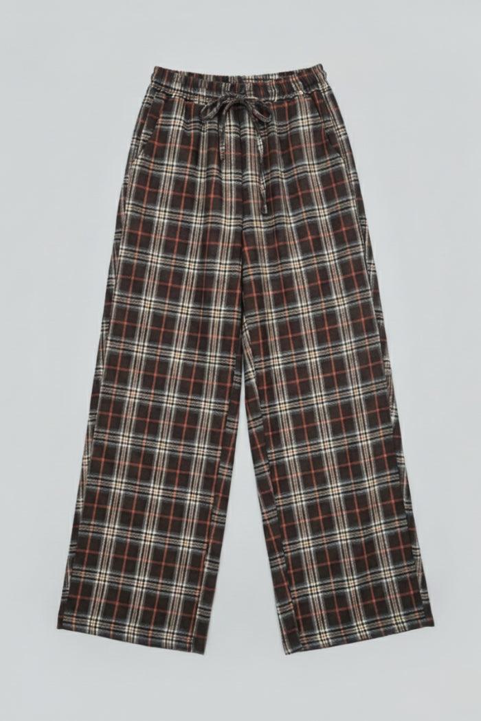 Pantalón de cuadros chocolate