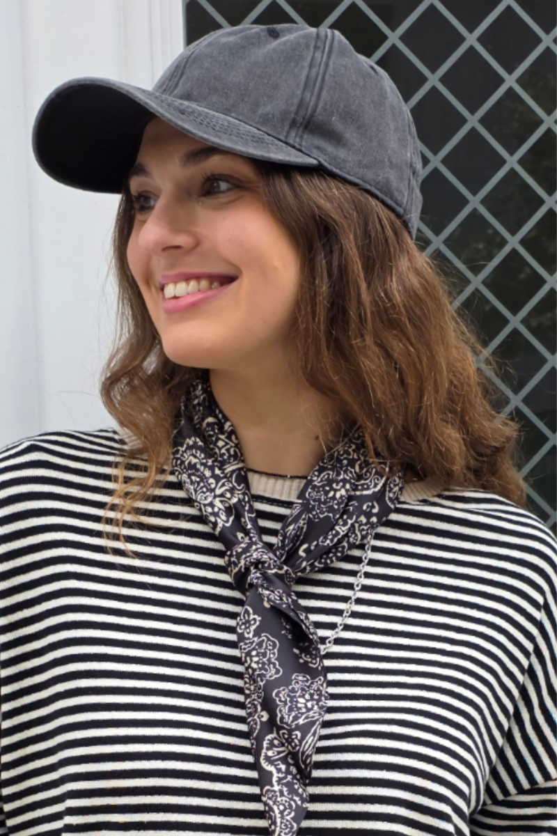 Gorra Vintage Gris Oscuro