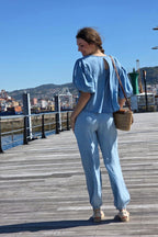 Pantalón Goma Jeans Claro
